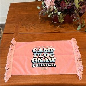 Pink Camp Flog Gnaw Carnival towel 2025